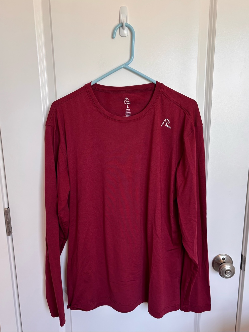 Rhoback Long Sleeve Performance Tee in Burgundy